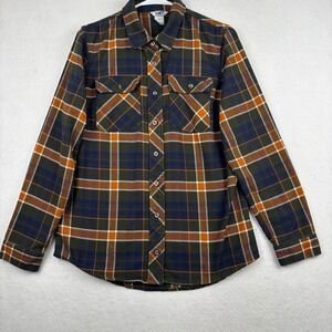 Duluth Trading Flannel Shirt Womens M Plaid Button Down Workwear Gorp